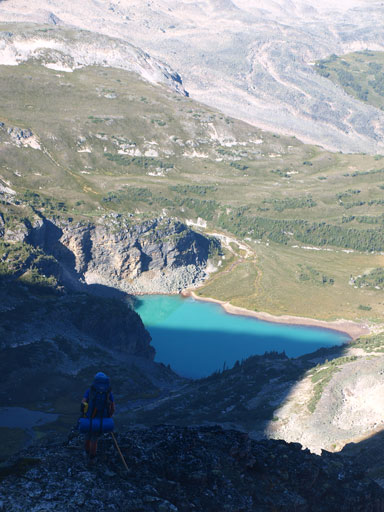 We had to lose elevation to near this lake
