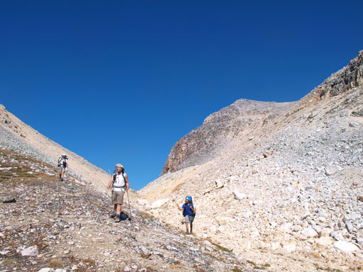 Looking back towards Fortress Col