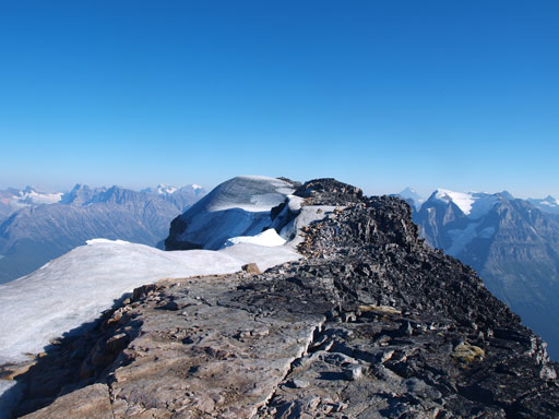 The broad, but long summit ridge