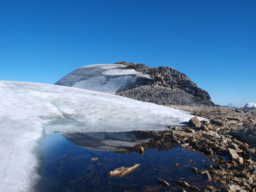 This pool of glacial melt water was beautiful