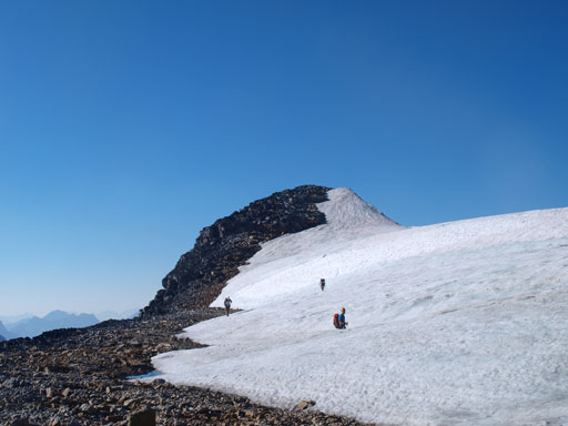 Looking back towards the false summit