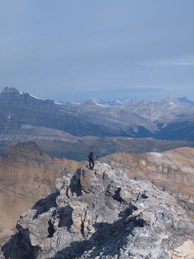 Laurens coming up the summit ridge