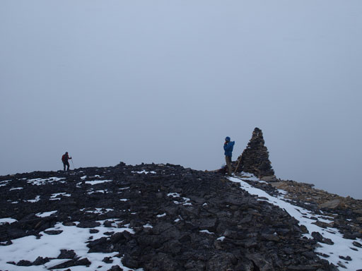 On the summit, with "great" views all around...