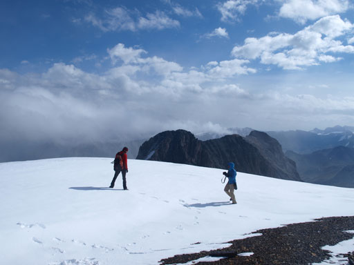 Laurens and Liam playing around on this summit plateau