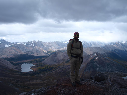 Liam on the summit of Ptarmigan Peak
