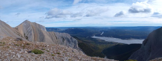 Panorama looking back towards Brule