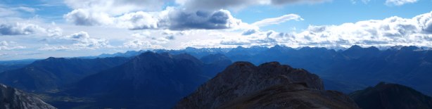 Looking south towards Fiddle Range and Miette Range