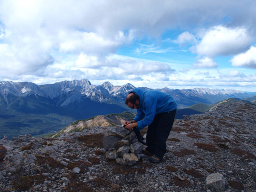 Ben signing the register that we brought up
