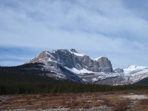 The impressive East face of Pipestone Mountain