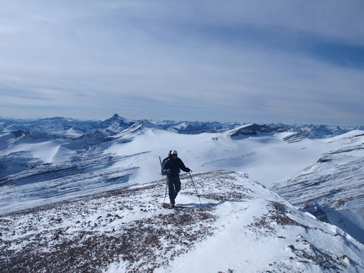 Eric coming up the true summit
