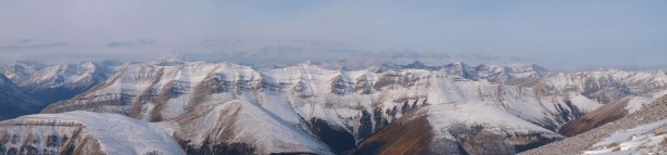 A zoomed-in panorama shot of Mount Tyrrell. Click to view large size.