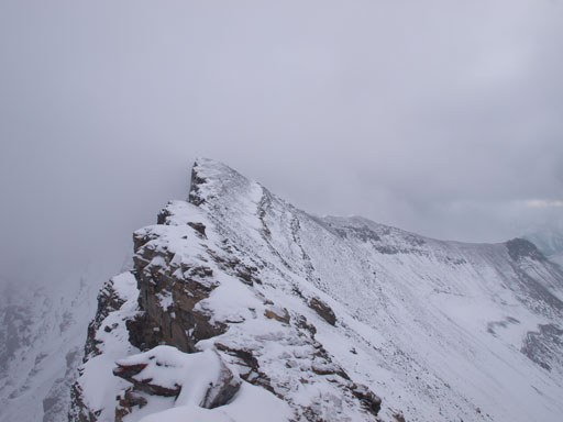 Ahead is the false summit. True summit is shortly behind