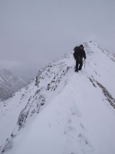 Descending the ridge