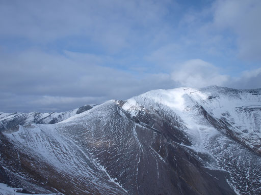 Looking back at the west ridge