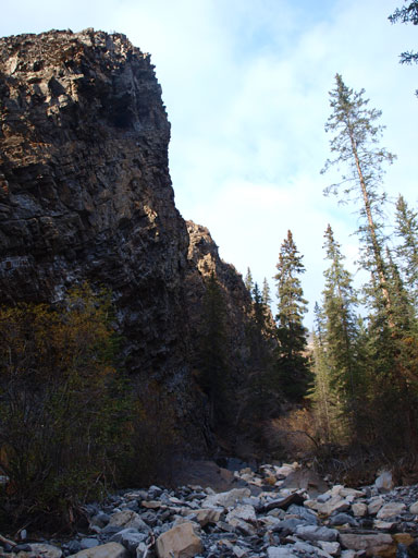 We crossed this big drainage. 