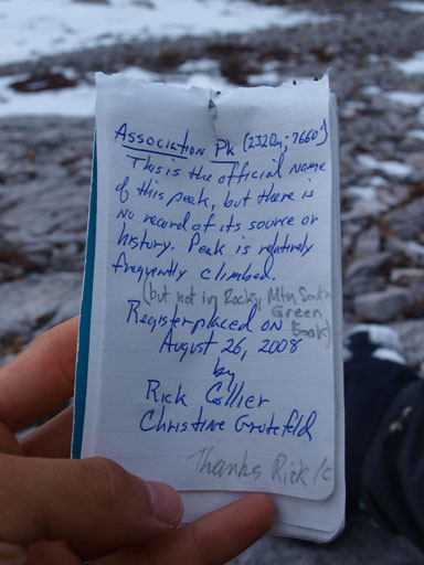 The new register was placed by Rick Collier