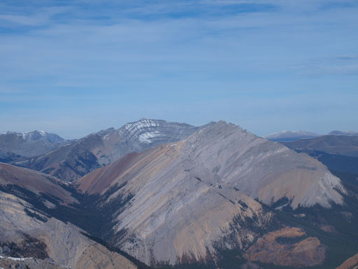 Barrier Mountain (back) and Dormer Mountain (front) almost blend together