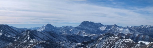 Panorama view of some impressive peaks in Palliser Range