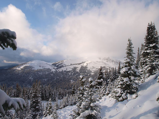 Elysium Mountain ahead. It's still far away and there's a significant loss of elevation