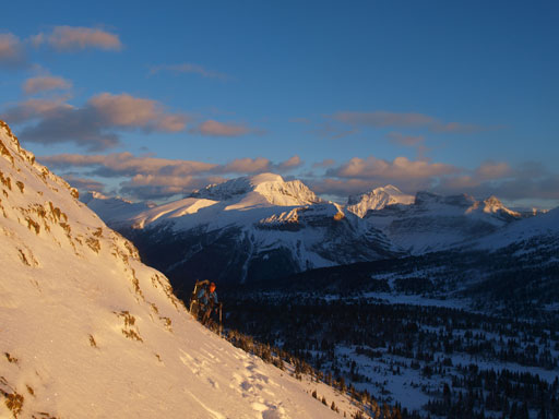 Traversing a slippery and steep section