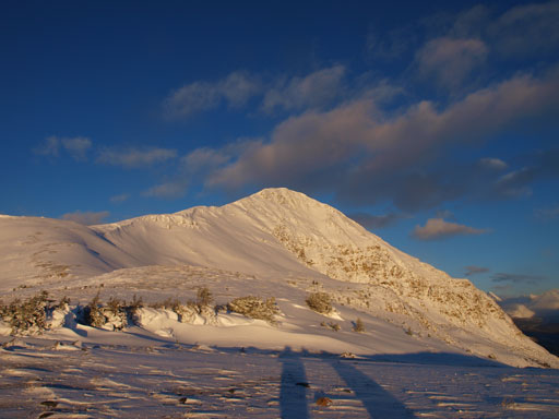 Looking up towards the summit