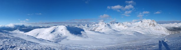 Panorama from partway down from Elysium Mountain