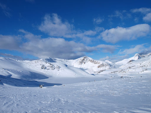 And there's a frozen lake right at the pass