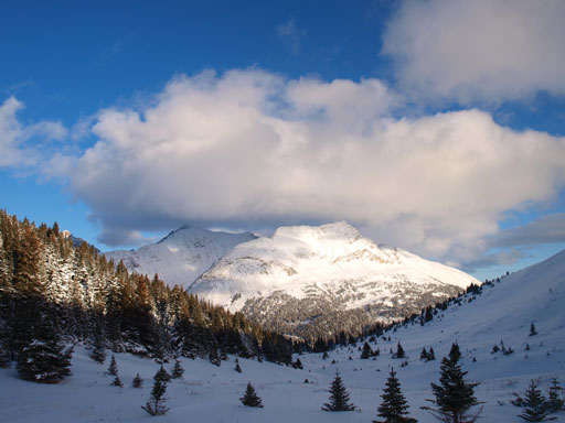 Up and over another col, looking toward Emigrants Mountain