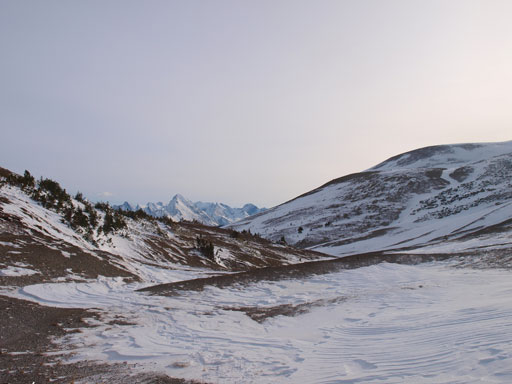 Looking back from Little Shovel Pass