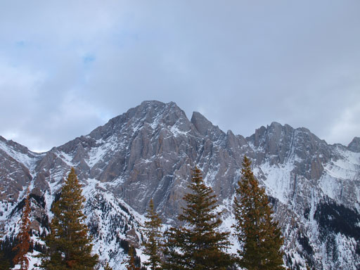 On the ridge now, this is Mount Blane and "The Blade"