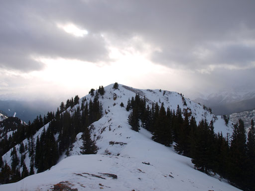 Looking back towards the false summit