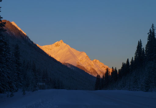 Morning glow from Smith-Dorrien road
