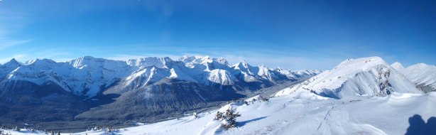 Panorama from the first high-point, still a long way to go!