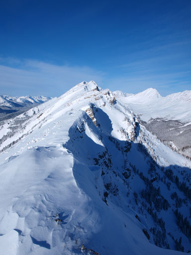 The ridge starts to get narrower