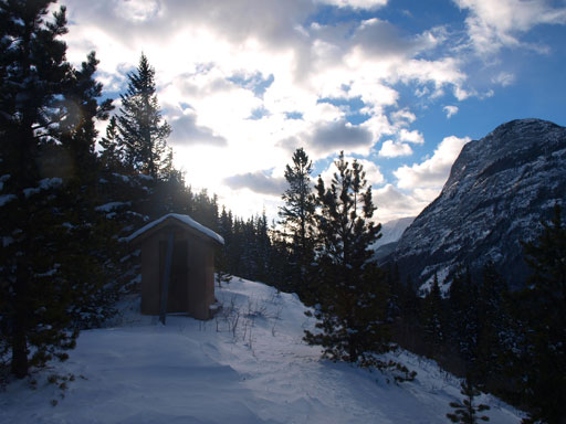 There's an "outhouse" thing near the start