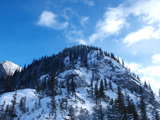 Ahead is the steep crux section