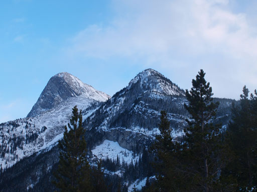 Looking back. The summit of Limestone Mountain is the low bump on right