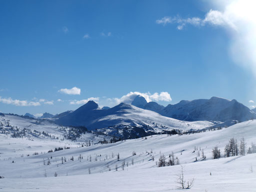 Mount Assiniboine shows up!