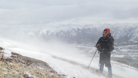The typical wind near the summit...