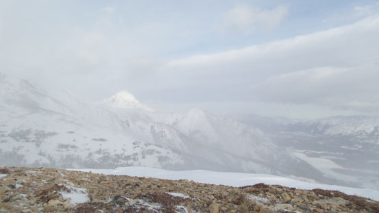 Elliot Peak and Mt. Ernest Ross showed up briefly