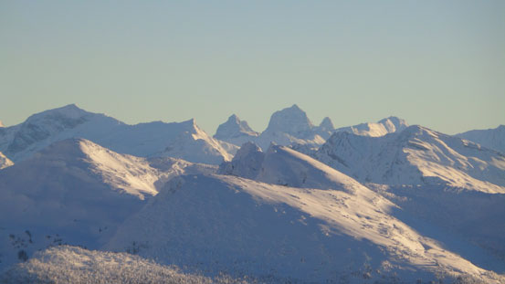Mount Geikie in the distant Ramparts