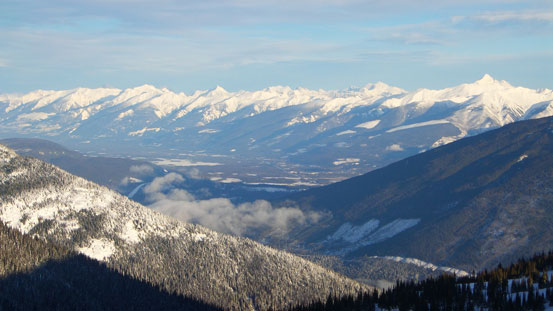 The distant Valemount valley area
