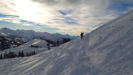 We short-cut the way back to avoid re-ascending the true summit