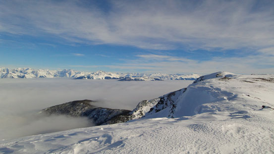 The true summit on right. We were jumping now!!