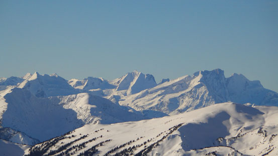 Cool peaks in the Selkirks. One of them is possible Mt. Carson