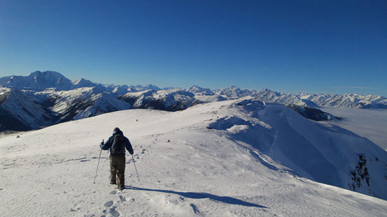 Leaving the summit behind