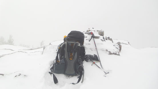 White-out on the summit
