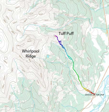 Tuff Puff standard hiking route