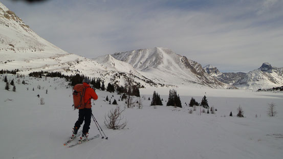 Mike at Boulder Pass, with Fossil Mountain behind