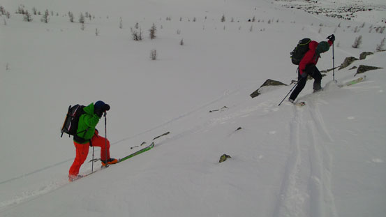 Vern and Andrea skinning up a steeper roll